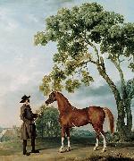 George Stubbs, Lord Grosvenors Arabian Stallion with a Groom